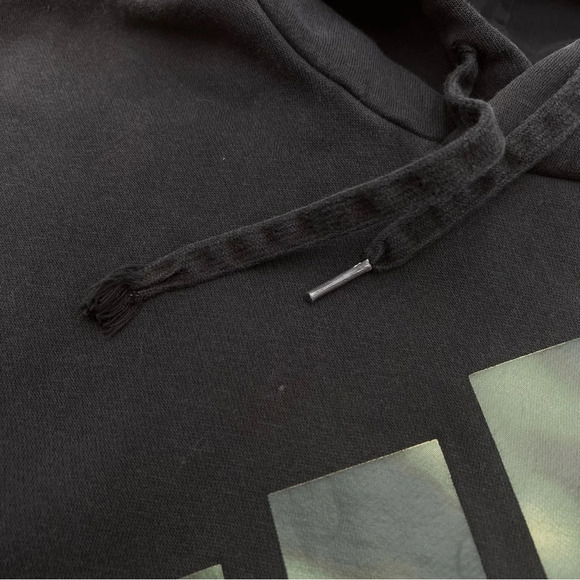 Adidas Essentials Camo Print‎ French Terry Hoodie Men’s S Black Loose Fit - Picture 7 of 8